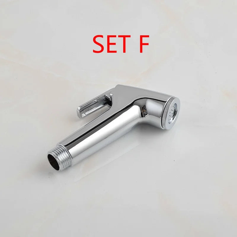 Toilet Brush Handheld Spray Gun Sprayer Kit DN15 Stainless Steel Hand Bidet Faucet