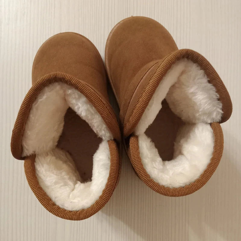 Children Snow Boots Winter Cute Warm Fashion Anti Slip Shoes Kids Boys Girls