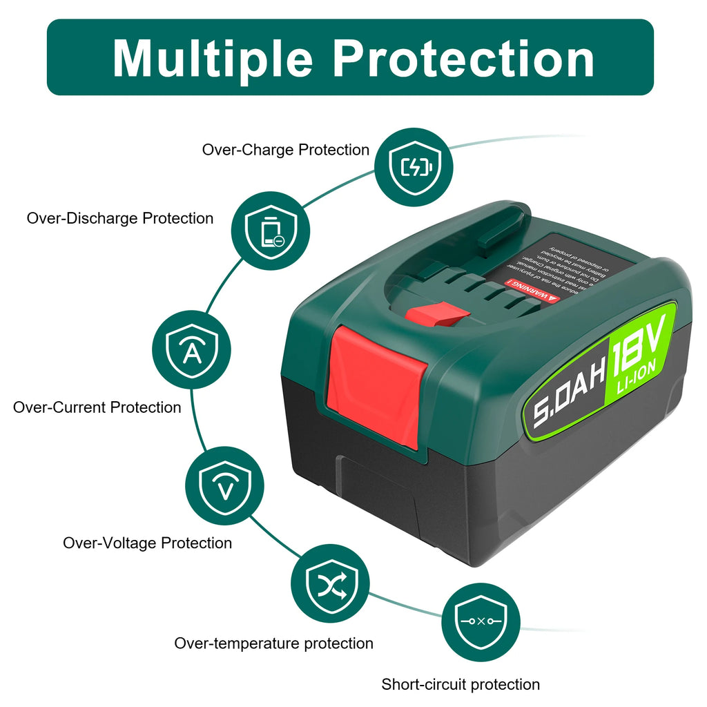Battery 18V For Bosch PBA 3.5Ah 5.0Ah Home & Garden PSB PSR Battery Tools Lithium Power Replacement Battery AL1880CV AL18815CV
