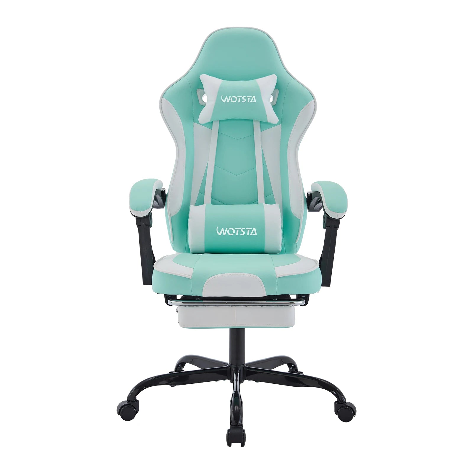 WOTSTA Gaming Chair with Footrest Gamer Chairs Ergonomic with Lumbar Cushion Headrest Chair Height Adjustable Computer Chair