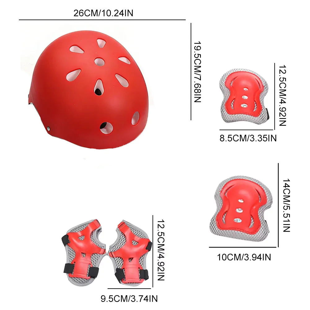 Kids Bike Helmet, Toddler Helmet for Youth Adult, Knee Pad Elbow Pad Wrist Guard Protective Gear Set for Bike