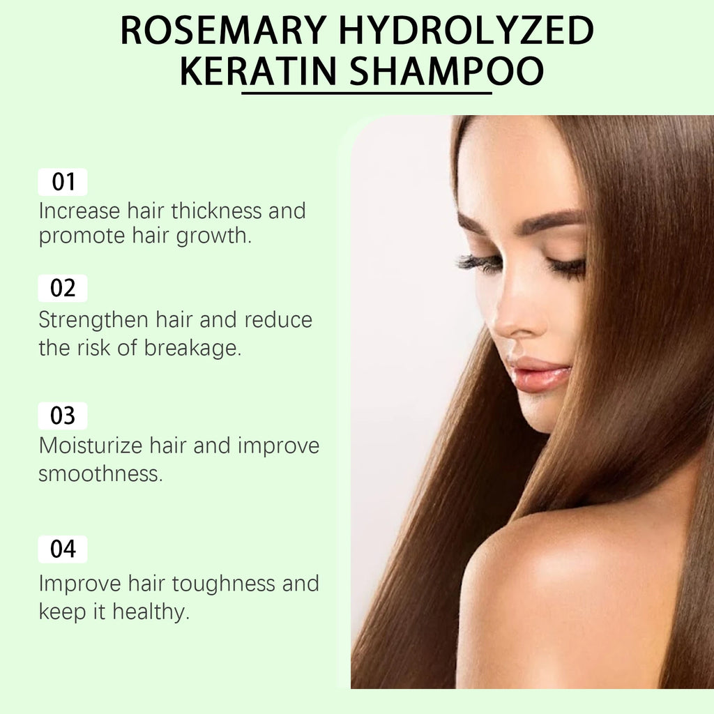 Rosemary Natural Shampoo Thickening & Strengthening Deep Nourishing Scalp Care.