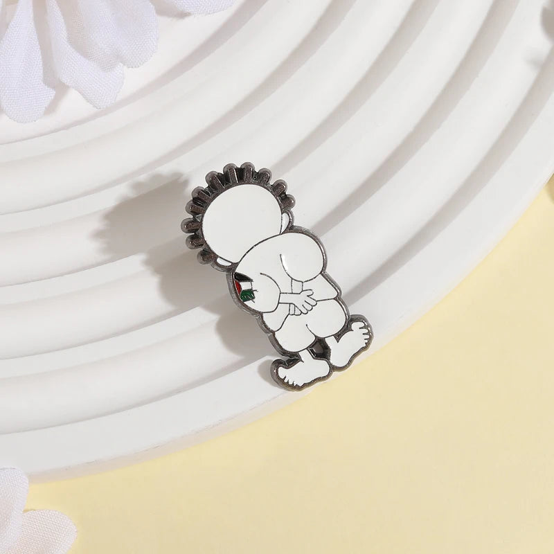 World Peace Freedom Enamel Pins Custom Boy Brooches Lapel Badges Cartoon Free Vintage Jewelry Gift for Friends