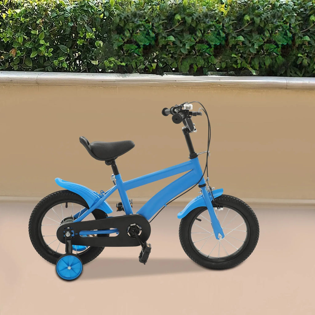 Kids Bike 14 Inch Children Bicycle Boys Girls Kids Bike Unisex with Safety Training Wheel for 3-6 Years Old