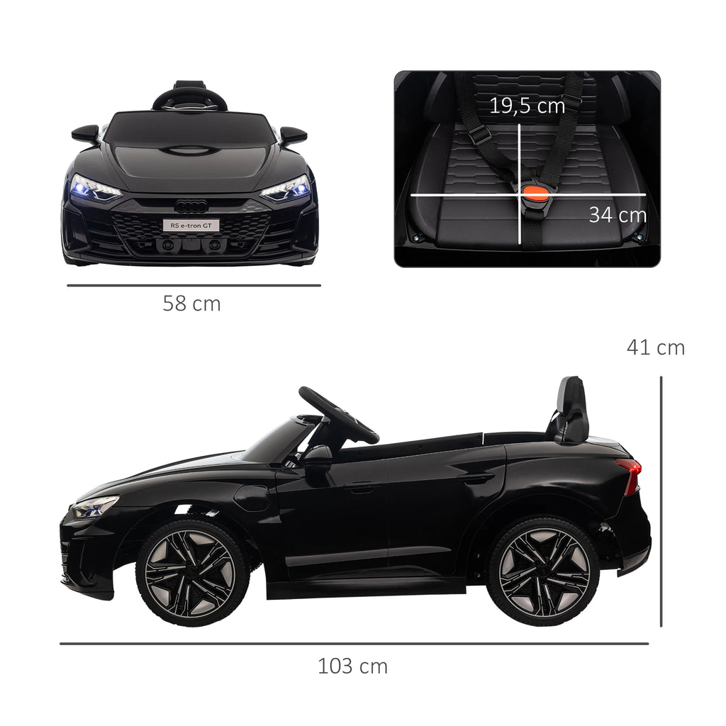 Homcom Electric Car for Children +3 Years Old Audi Rs E-Tron Gt Battery Car with Remote Control 103X58X41 cm