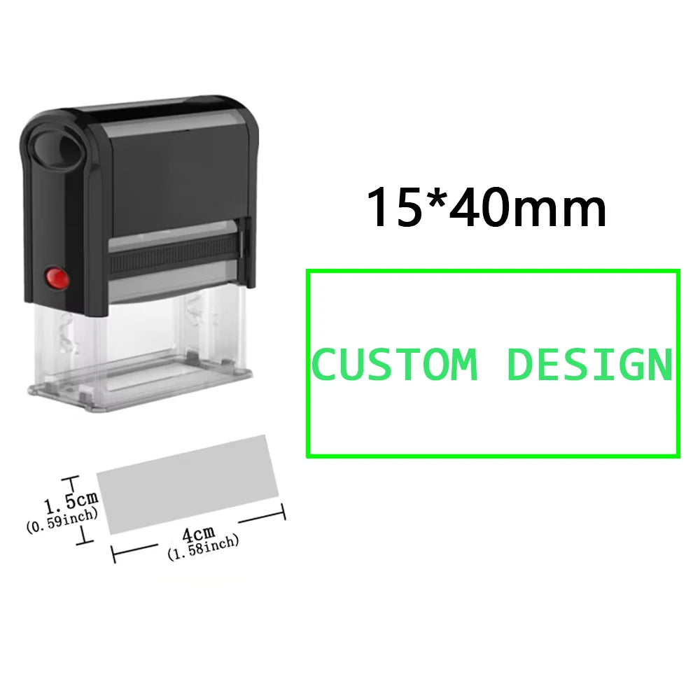 Customize LOGO Self-Inking Stamp Rubber Kit Self Ink Dial Seal Business Number Monogram Printing Stamp Multiple Ink Color Option