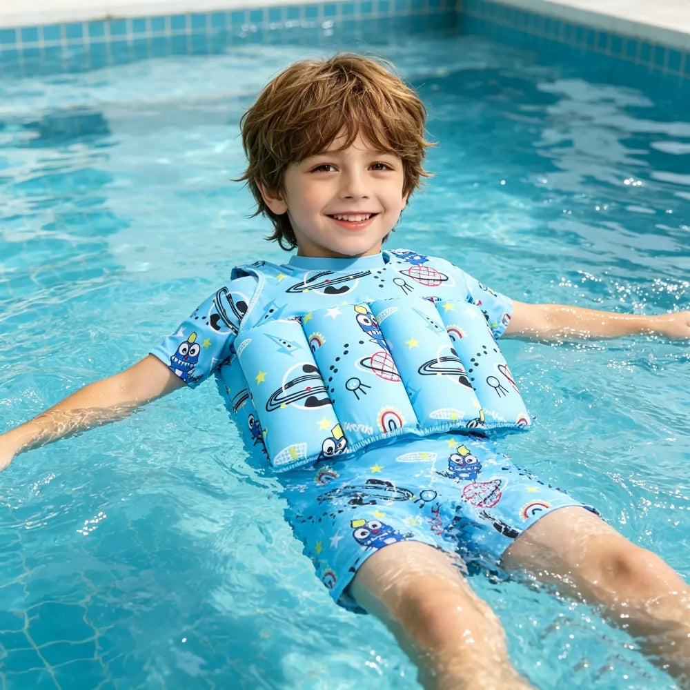 Toddler Boy Swimsuit Buoyancy Float Swimming Suit 1 to 2 3 4 5 Years