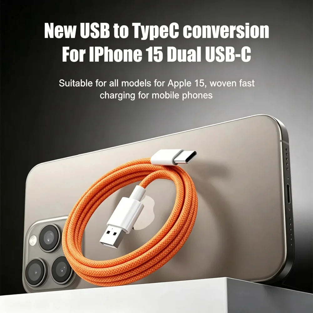 5PCS USB A Cable to USB C 240W Fast Charging