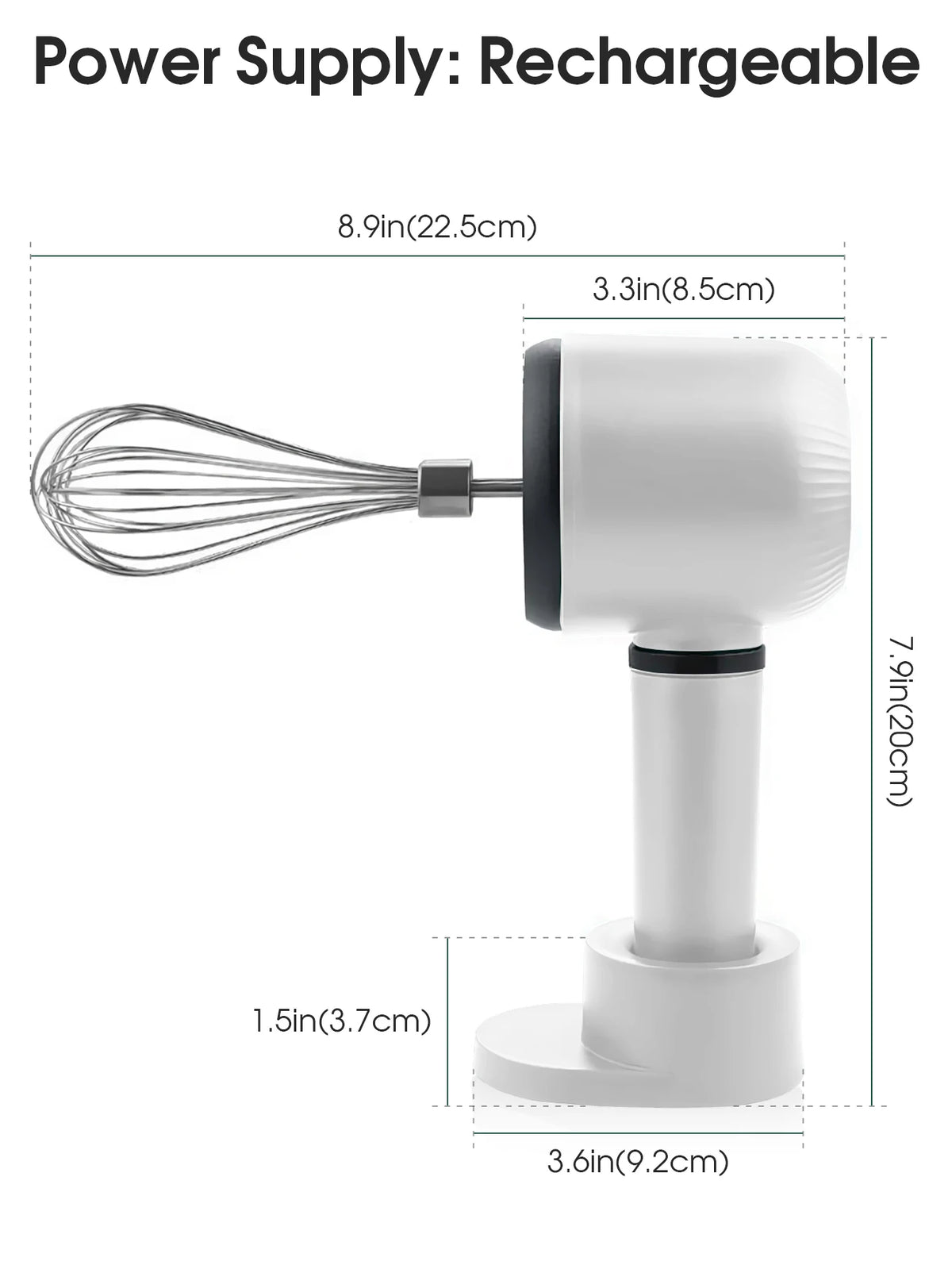 USB Rechargeable Electric Hand Blender Wireless Portable