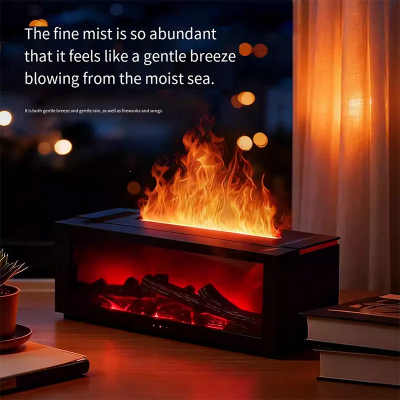 Imitation flame aromatherapy humidifier, a must-have for winter heating, practical and creative atmosphere aromatherapy machine