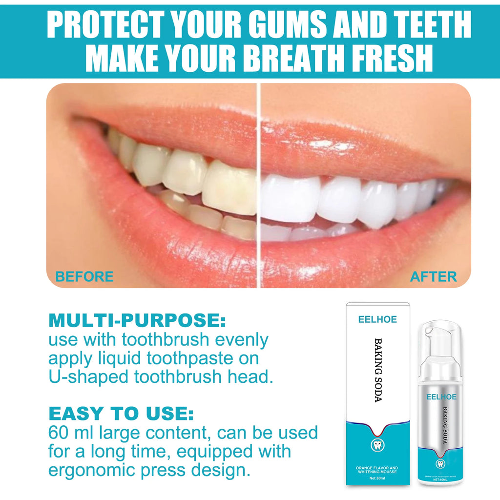 Mint Teeth Cleaning Mousse Removing Plaque Stains Breath Freshen Dental Gingival Oral Hygiene Foam Brighten Toothpaste