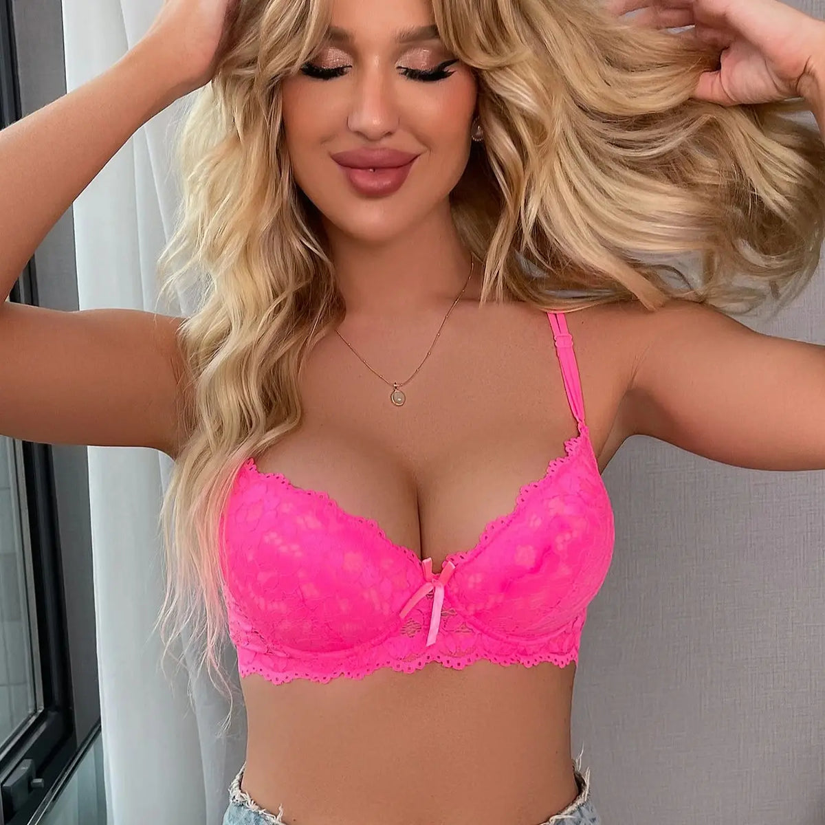 Elegant Sexy Lace Bra for Women Gathered Daily Comfortable Fashionable