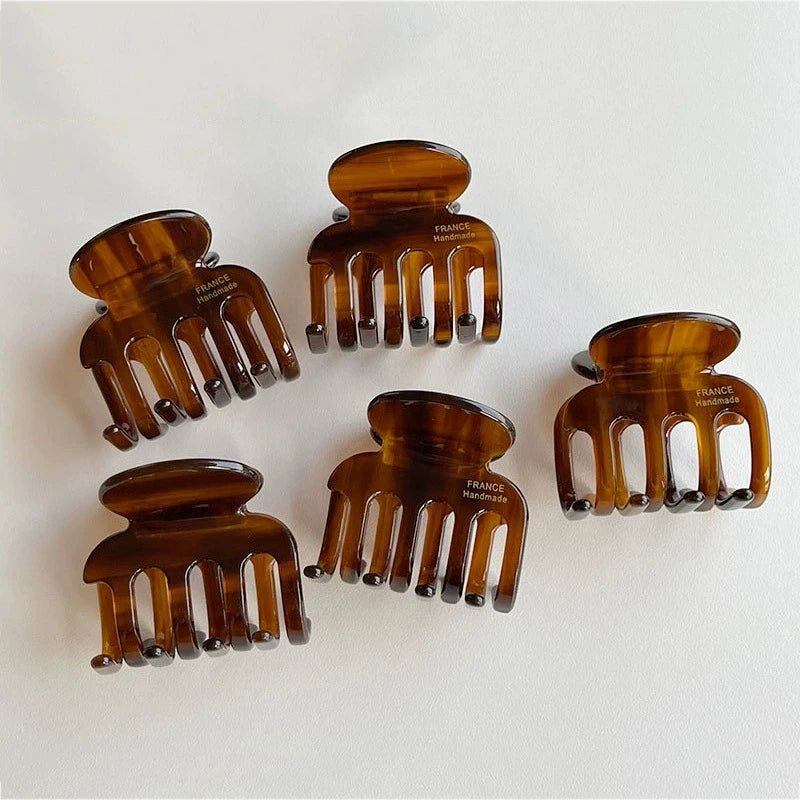 2025 Retro Hollowed Out Acetate Grab Clip Elegant Korean Crab