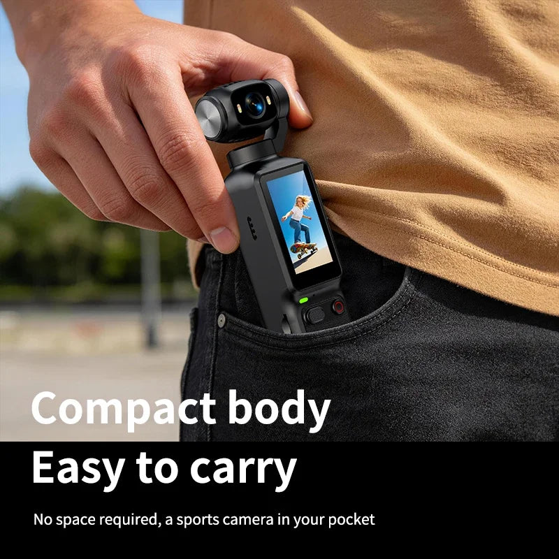 1080P HD Handheld Action Camera, 180° Rotatable Lens, 1.97" HD Screen