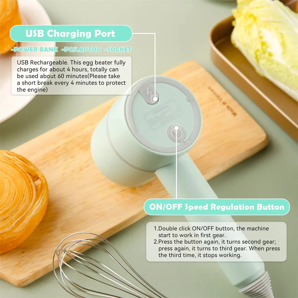 Electric Food Processors Set Portable Blender Mixer Kitchen Tools