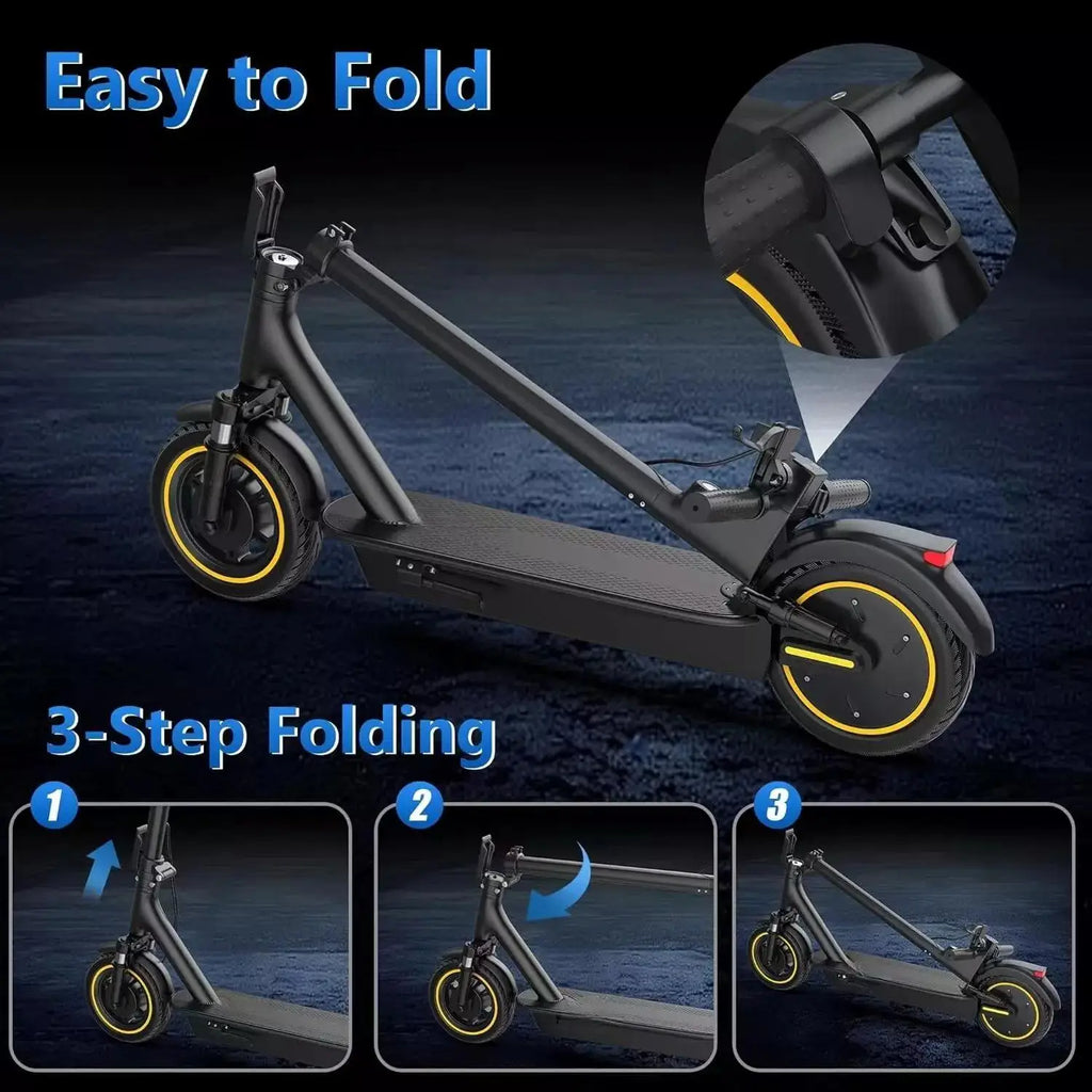 LADPED LPMAX 10" tires Folding Electric Scooter 22MPH Max Speed 500W 14.5AH 28Miles Long Range