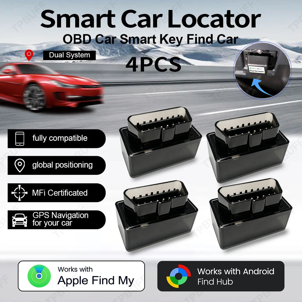 Dual System Android & IOS Google Find My car OBD for iPhone Compatible with all car OBD locators Monitoring tracker Vehicle anti