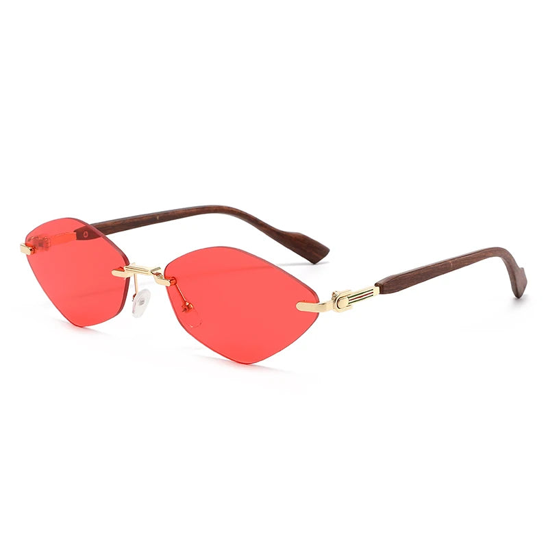 Rimless Diamond Shape Women Sunglasses 2026 Vintage New in Sunglasses Trendy Girls Sun Glasses Очки Солнечные Женские