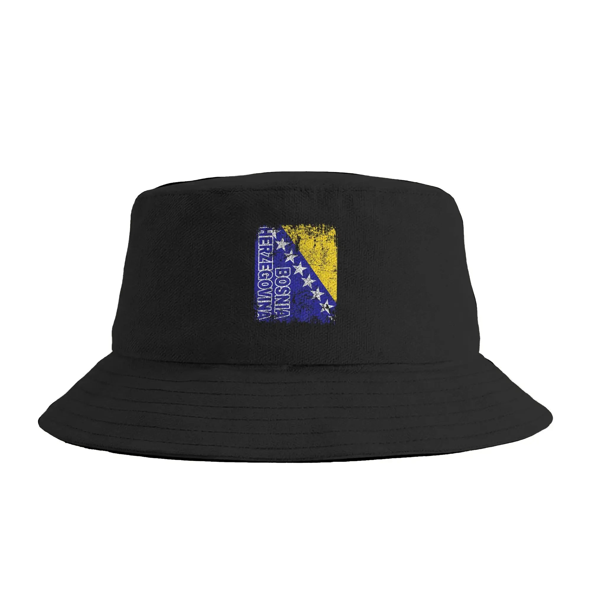 Bosnia Herzegovina Flag Bucket Hat  Streetwear Fisherman Caps Personality Vacation Sunscreen Hats For Unisex Funny Pattern Cap