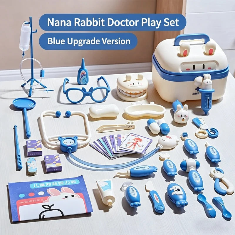 Nana Rabbit Doctor Playset – Nurse Pretend Play with Stethoscope Injection Toy for Baby Interactive Role-Play