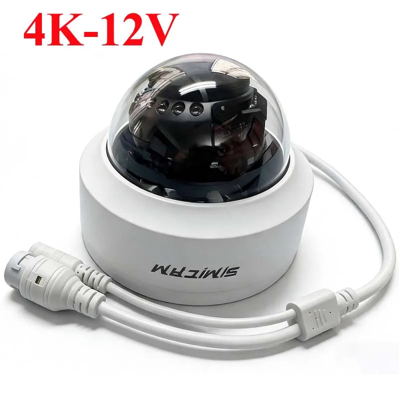 4K Video Surveillance Camera POE Doms Dome IP Onvif Audio 48V
