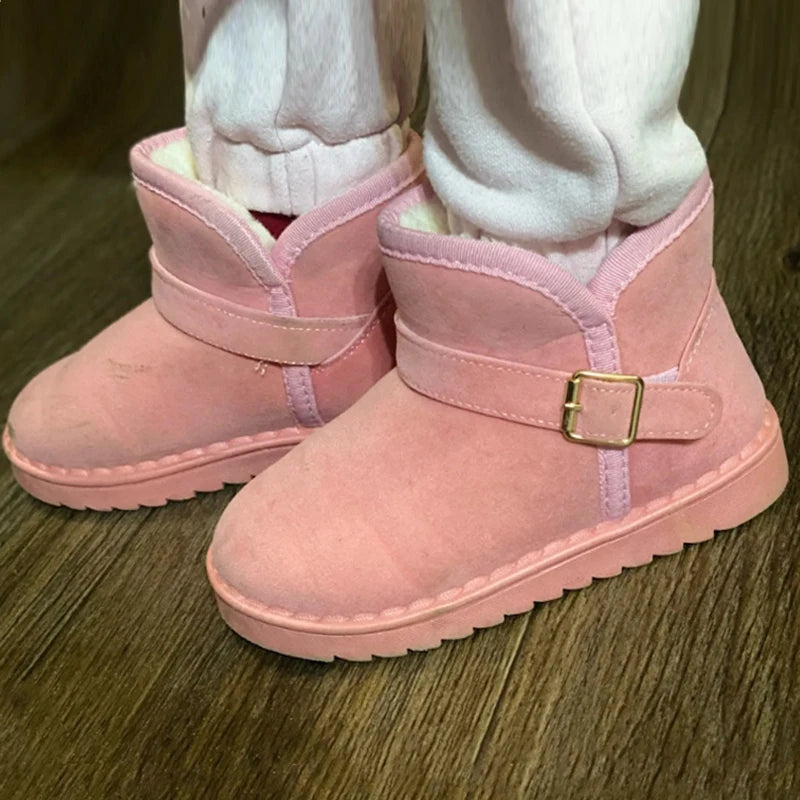 Children Snow Boots Winter Cute Warm Fashion Anti Slip Shoes Kids Boys Girls