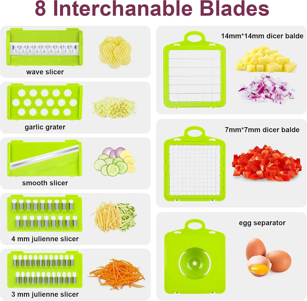 Upgraded Vegetable Chopper, Multi-Functional