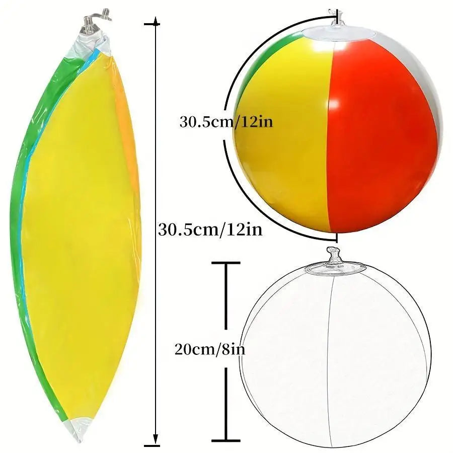 12pcs Beach Balls Pool Balls Hawaiian Tropical Theme Party Decorations Favors Supplies,Pool Supplies,Summer Decor,Teenager Stuff