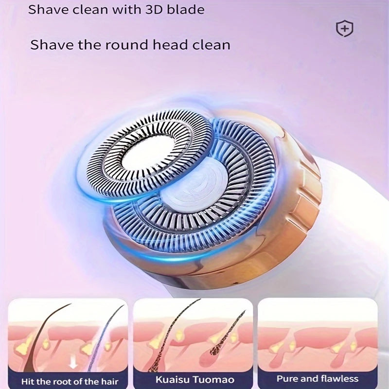 Electric Hair Trimmers for Women Waterproof Razor Painless Private Body