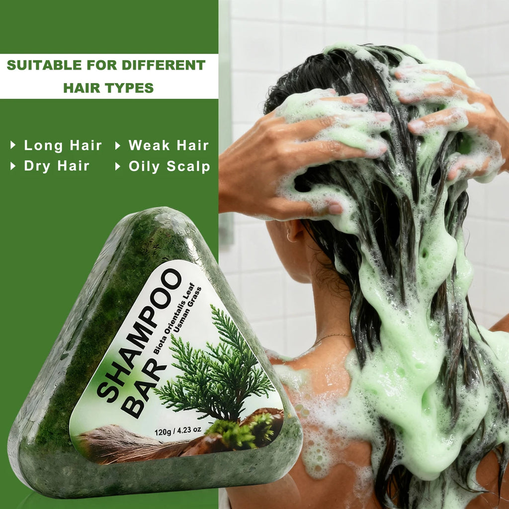 Usman Grass Shampoo Bar For Hair Growth, Anti Hair Loss, Controls Oil, Natural Organic Soap Bar