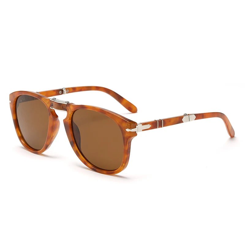 Popular Luxury Designer Folding Pilot Fashion Retro Extra-large Frame Women's Sunglasses UV400 High Quality