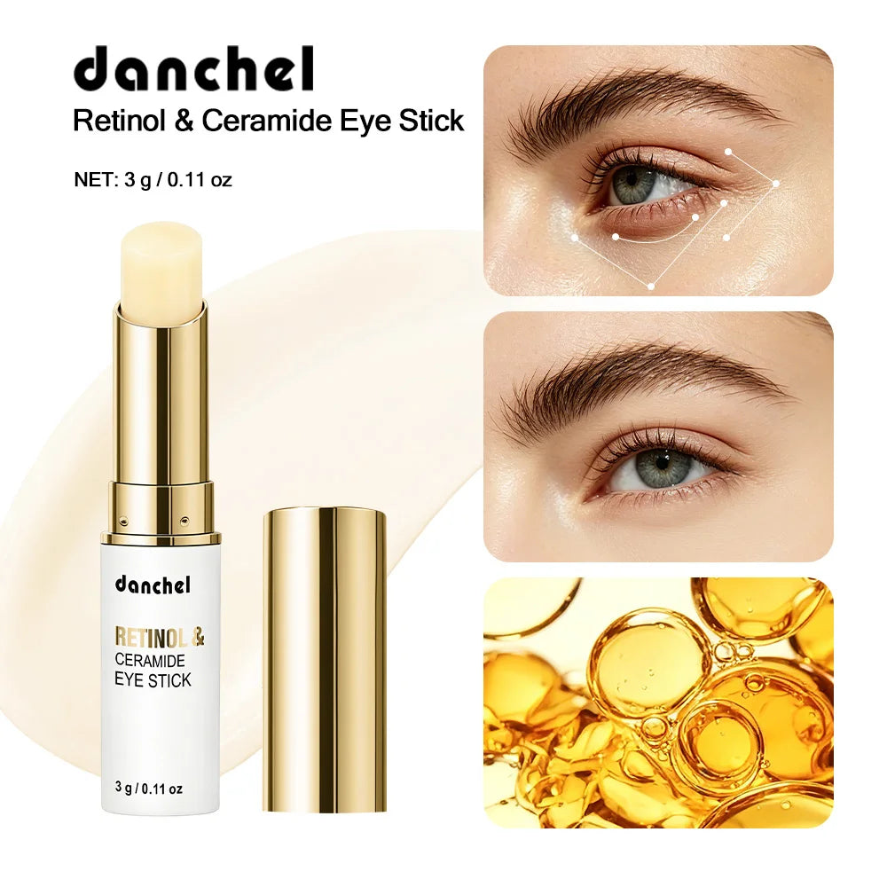 Retinol Eye Cream Stick Hydrating Moisturizing Reduce Dryness Smooth Texture Portable Eye Serum Stick Skin Care For All Skin Typ