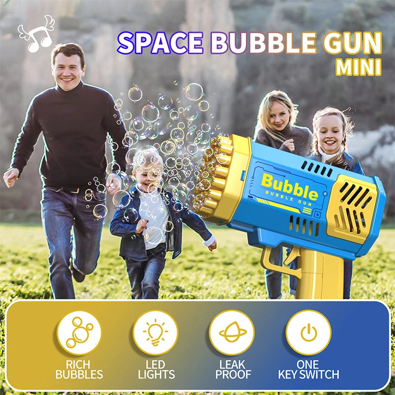 40 Hole bubble toy Launcher Handheld Portable Electric Automatic Bubble Gun Party Birthday Gift Toy(without Bubble Water)