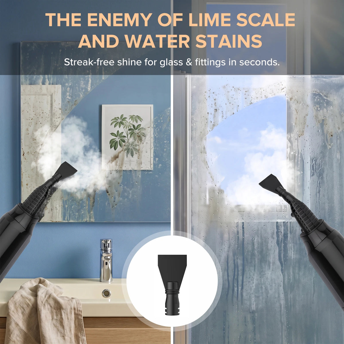 Lubluelu 1580W 6 in 1 Steam Mop Steam Cleaner Steam Broom Cleaner Electric Steam Mop Removes Stubborn Stains with 500ML Tank.