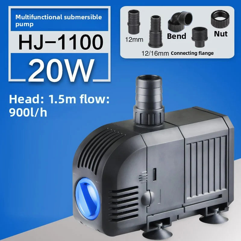 Ultra-Quiet HJ series 500—3000L/H Submersible Water Fountain Pump Filter Fish Pond Aquarium Water Pump Tank Fountain
