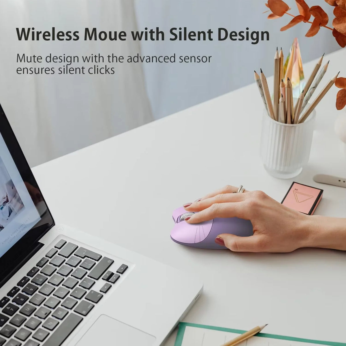 MOFii Cute Cat Wireless Mouse, 2.4G Plug & Play,