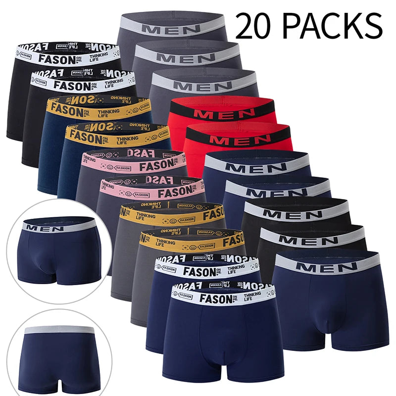10/14/20 piece men's seasonal fashionable versatile underwear, comfortable plus size multi-color combination base casual shorts
