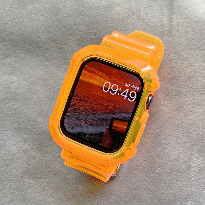 Clear Band + Case for Apple Watch Series
