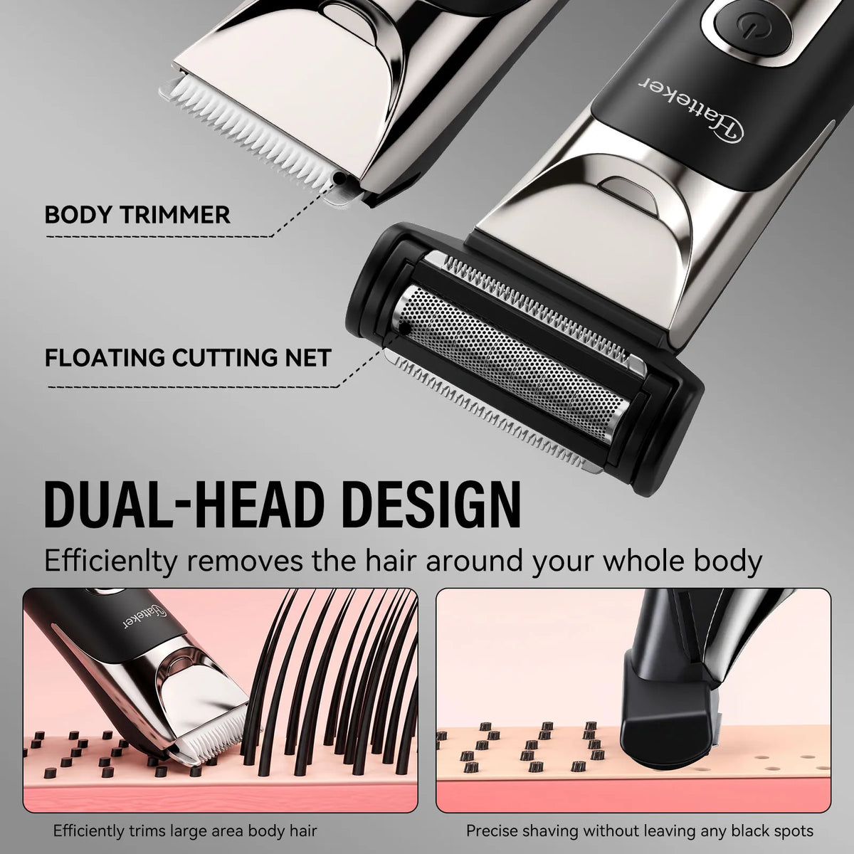 Hatteker 5-in-1 Shaver for Men Grooming Kit Multi-Function Washable