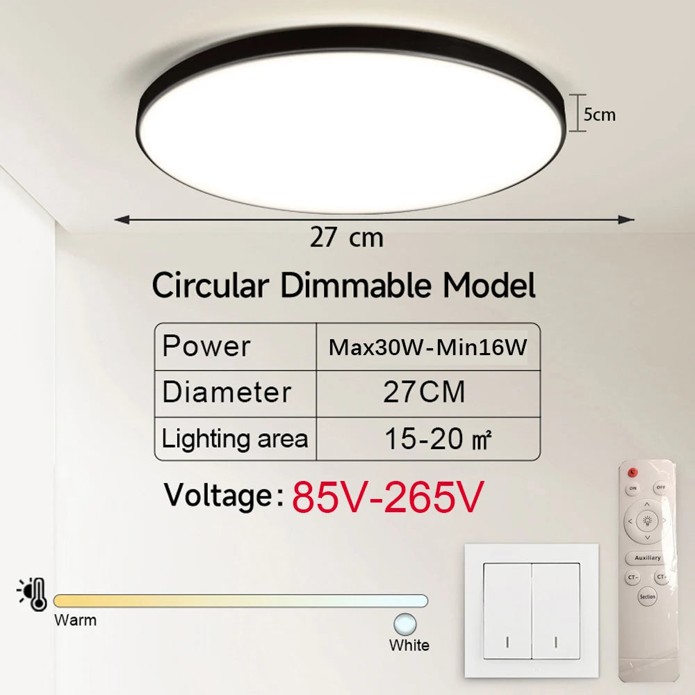 Modern Ceiling Lamp With Remote Control Room Decor Dimmable RGB LED Ceiling Light Fixture For Living Room Bedroom Corridor
