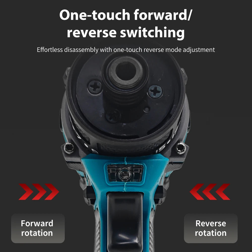 380Nm Brushless Impact Driver for Makita 18V (1 Battery Kit) | 21-Position Clutch & Variable Speed | Compact Brushless Design for Professional & DIY Use