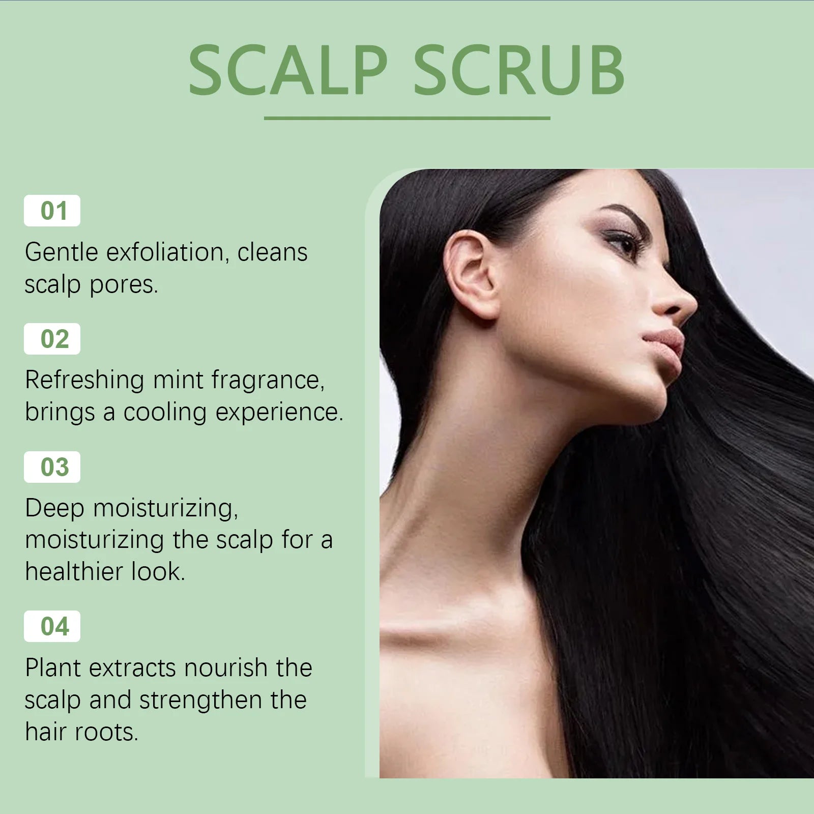 Rosemary/Ginger Scalp Exfoliaton Scrub Shampoo With Massager Comb Deep Cleaning Oil Control Relieve Itching Dandruff Removal