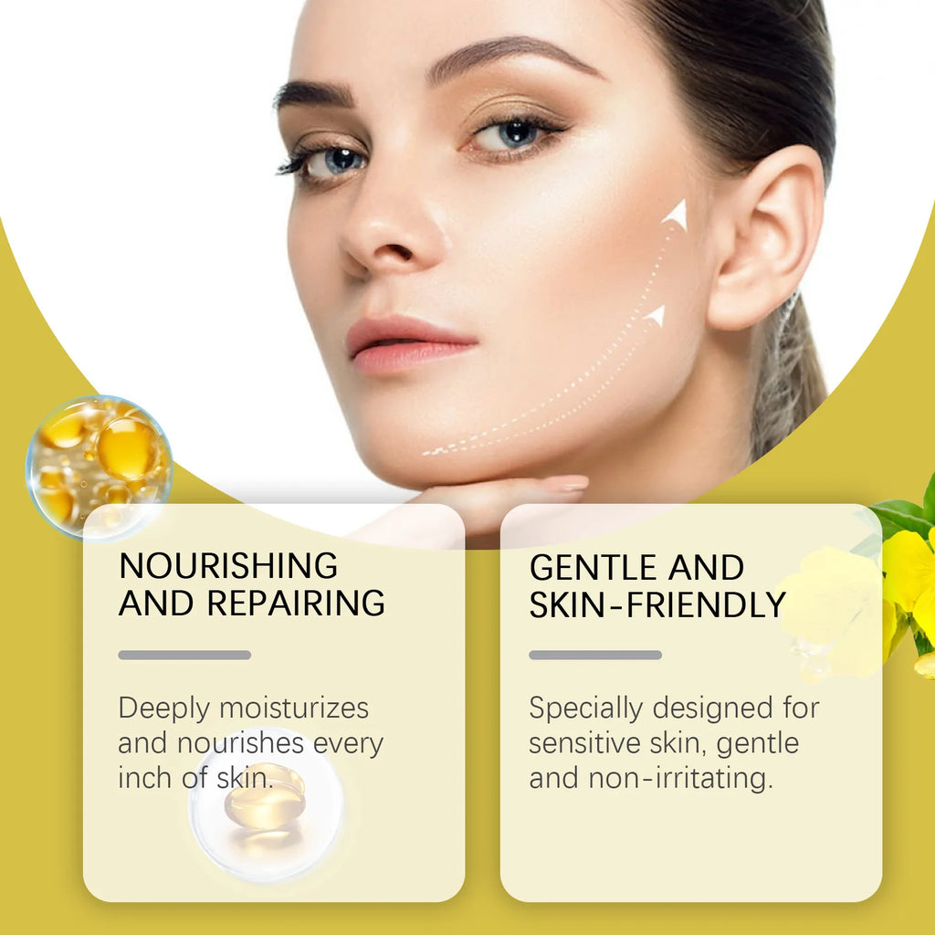West Month Luxury Evening Primrose Oil Moisturizing Facial Lifting Deep Hydration Face Oil for Glowing Skin Brightening Products