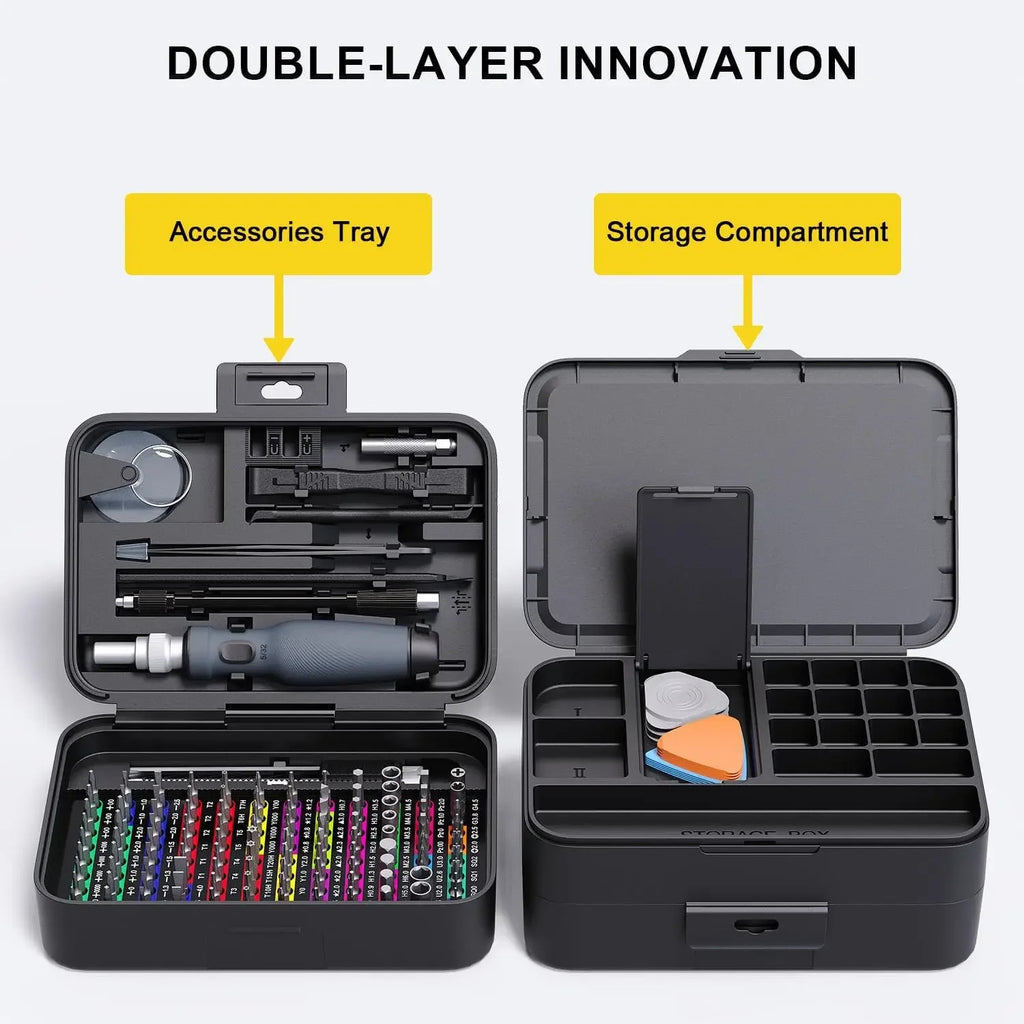 Mini Precision Screwdriver Set 132 in 1 Micro Magnetic Repair Tool Kits with Storage Box 108 Bits Small Screw Driver Tool kits