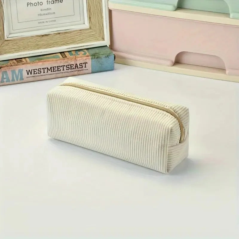 Durable Corduroy Pencil Case