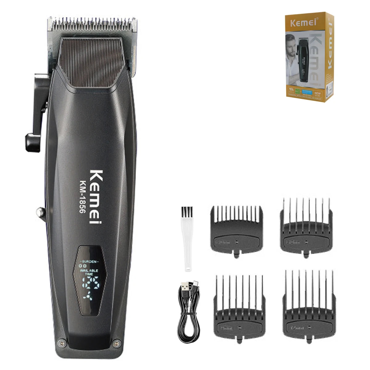 Kemei KM-1856 Electric Rechargeable Best Hair Trimmer Professional