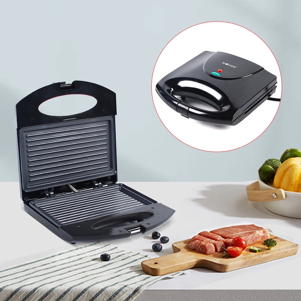 Automatic Double-Sided Steak Grill 850W Non-Stick Electric Baking Pan for Household Quick Cooking