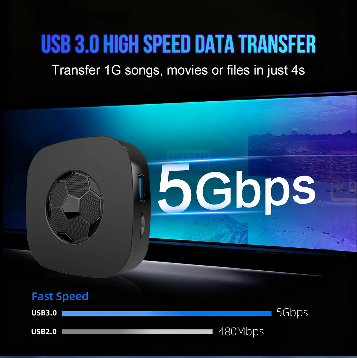 T1 Ultra Android 16 TV Box 8GB+128GB WiFi6 BT5.4 Voice Remote HD 4K