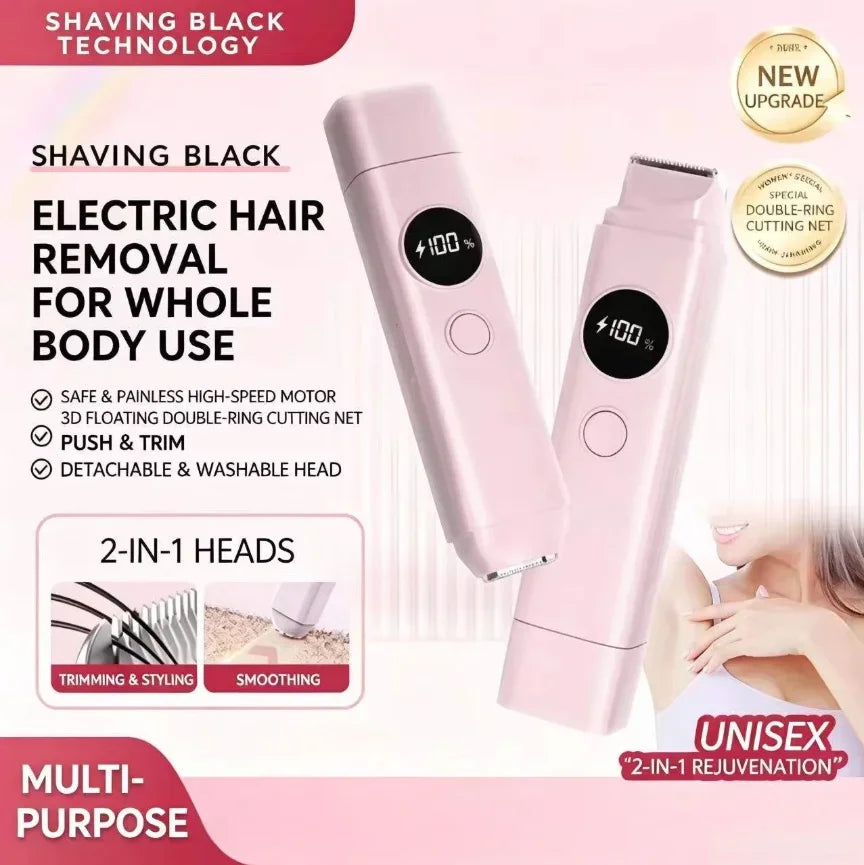 Rechargeable Waterproof DualHead Women Hair Remover Painless