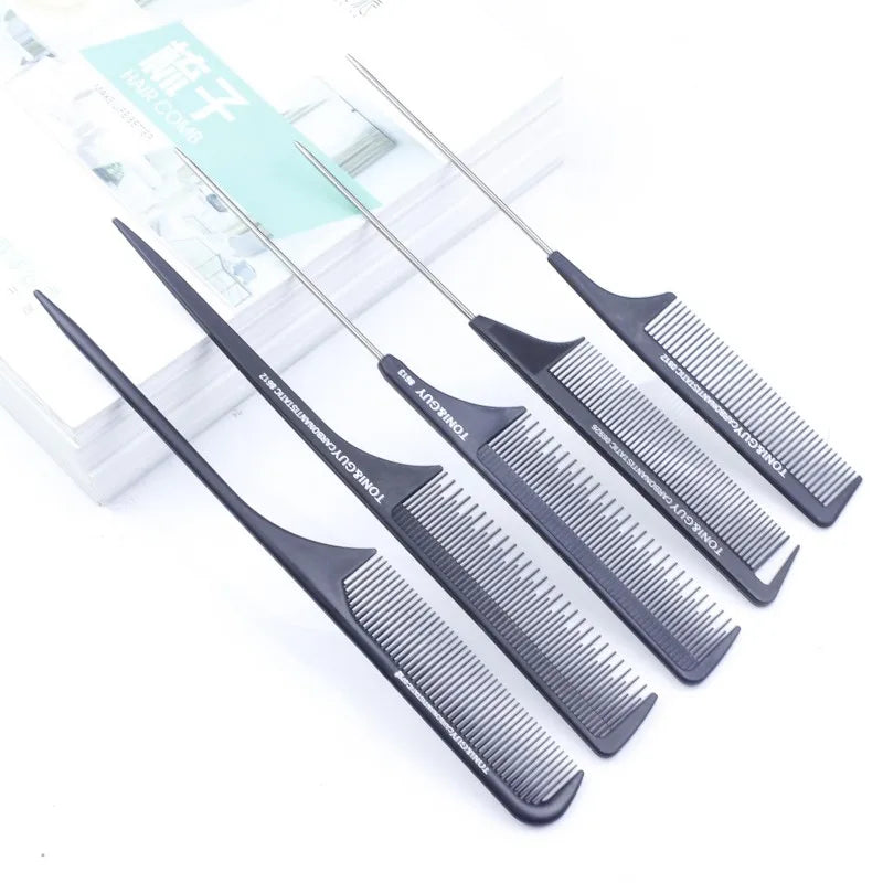 Comb Carbon Fiber Spike Tail Comb Pick Hair Plastic Coiffure Wig Hairdressing Barber Accessories